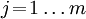 \,j\!=\!1\ldots m